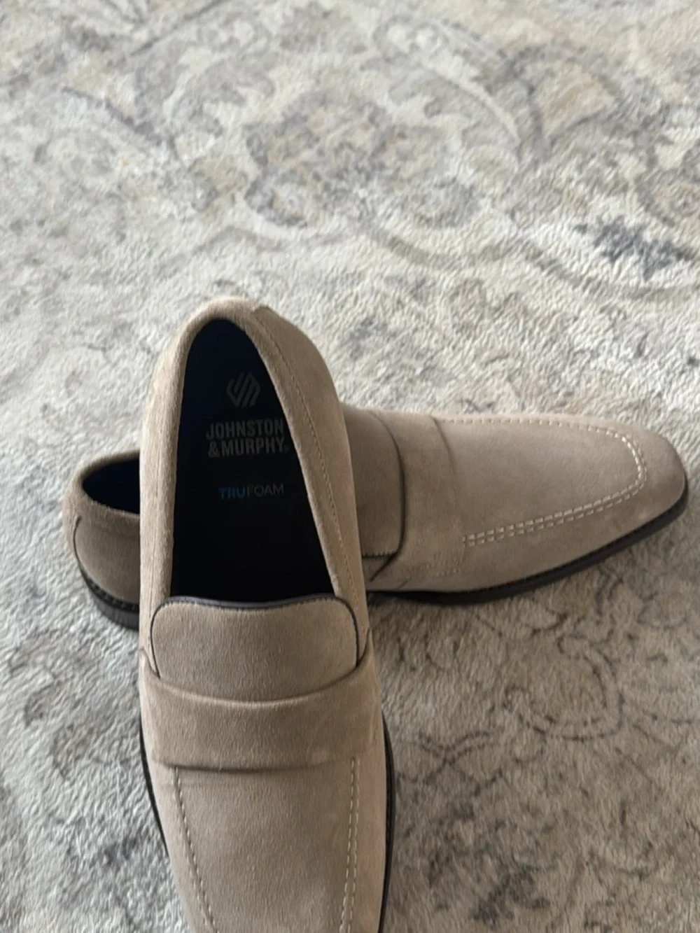 Johnston & Murphy Suede Loafers in Taupe US Men's Size 9